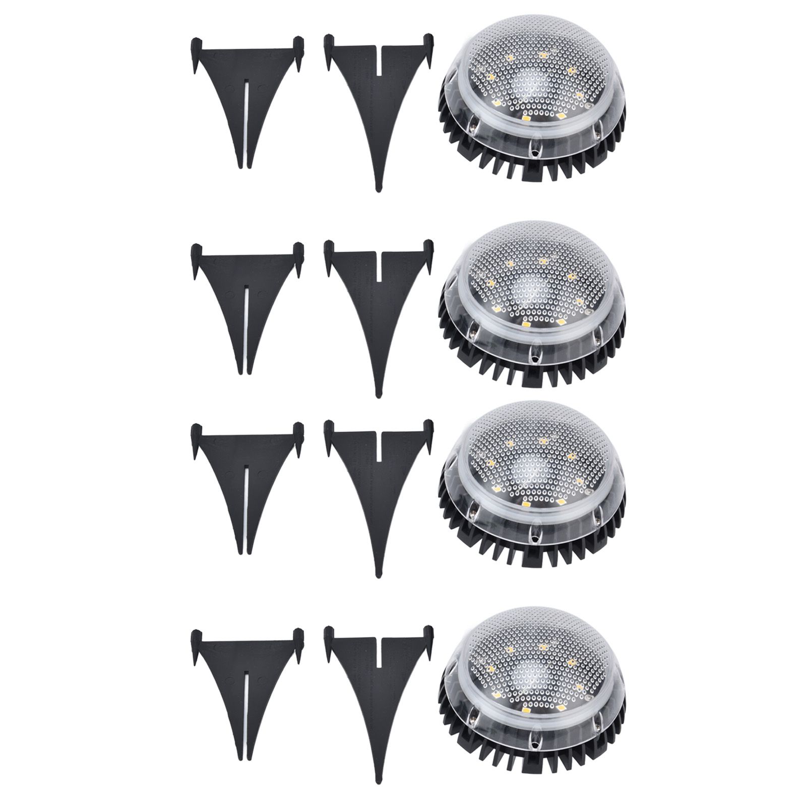 4 Pack Solar Garden Lights 8 LED Outdoor Ground Lights for Sidewalk Yard Lawn Patio Pathway Walkway BackyardWhite Light - Image 8