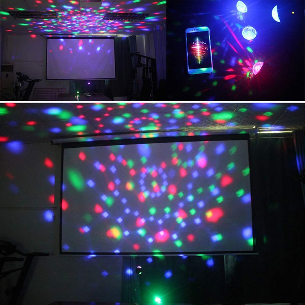 Lights LED Ball Stage Effect Rotating Party Light Sound Activated RC Bulb for DJ KTV Dancing - Image 3