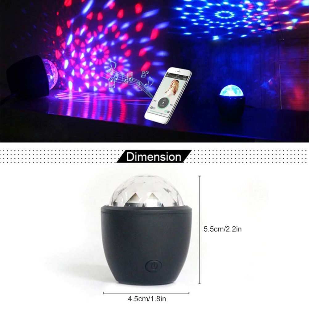 Lights LED Ball Stage Effect Rotating Party Light Sound Activated RC Bulb for DJ KTV Dancing - Image 6