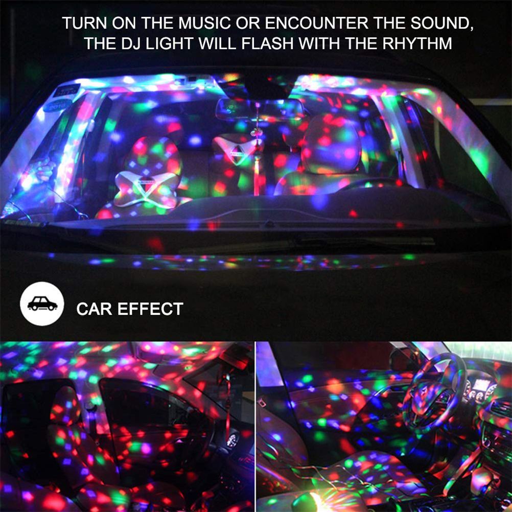 Lights LED Ball Stage Effect Rotating Party Light Sound Activated RC Bulb for DJ KTV Dancing - Image 7