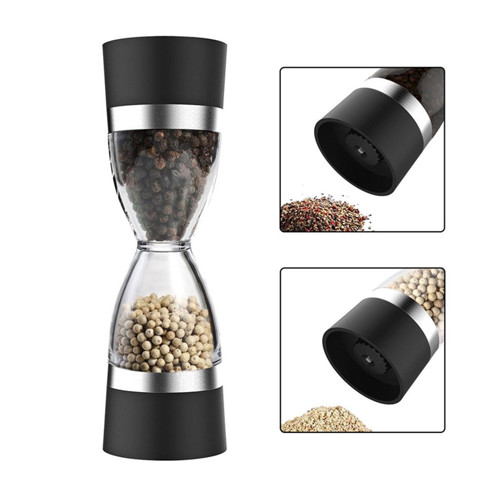 Stainless Steel Salt and Pepper Grinder Set 2 In 1 Seasoning Tank with Adjustable Grind Size - Image 1