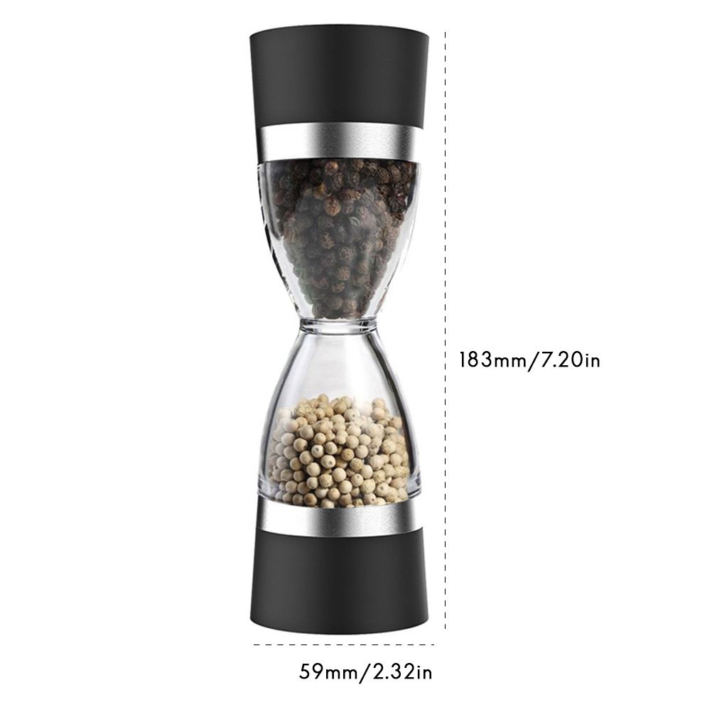 Stainless Steel Salt and Pepper Grinder Set 2 In 1 Seasoning Tank with Adjustable Grind Size - Image 3