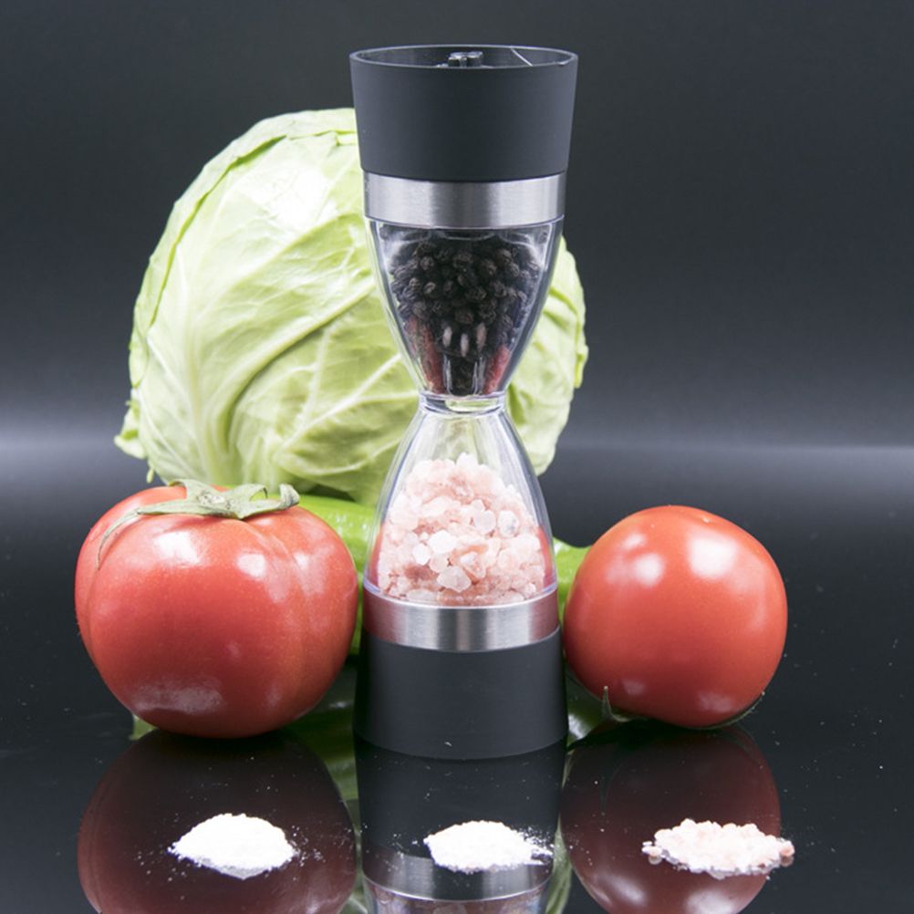 Stainless Steel Salt and Pepper Grinder Set 2 In 1 Seasoning Tank with Adjustable Grind Size - Image 5