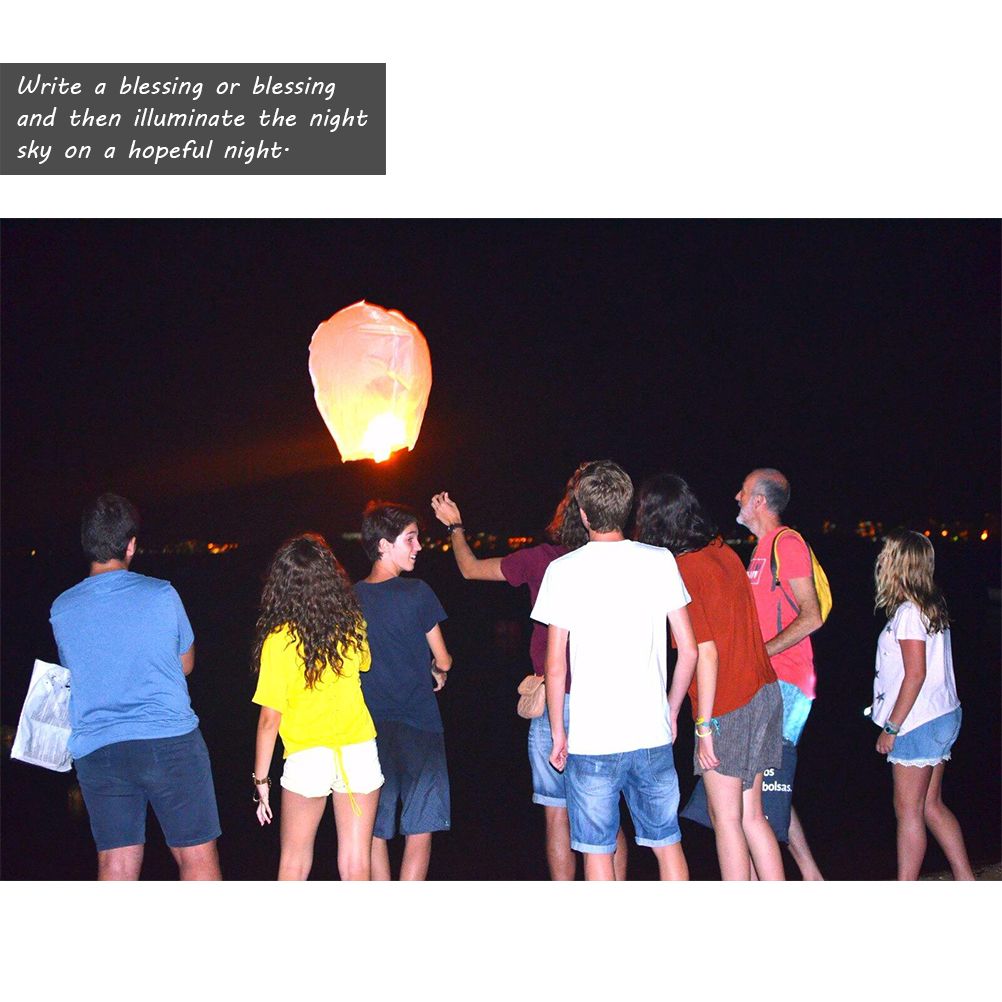 Chinese Lanterns Lanterns Biodegradable Fire Resistant Paper Lantern Chinese Wish Lanterns - Image 5