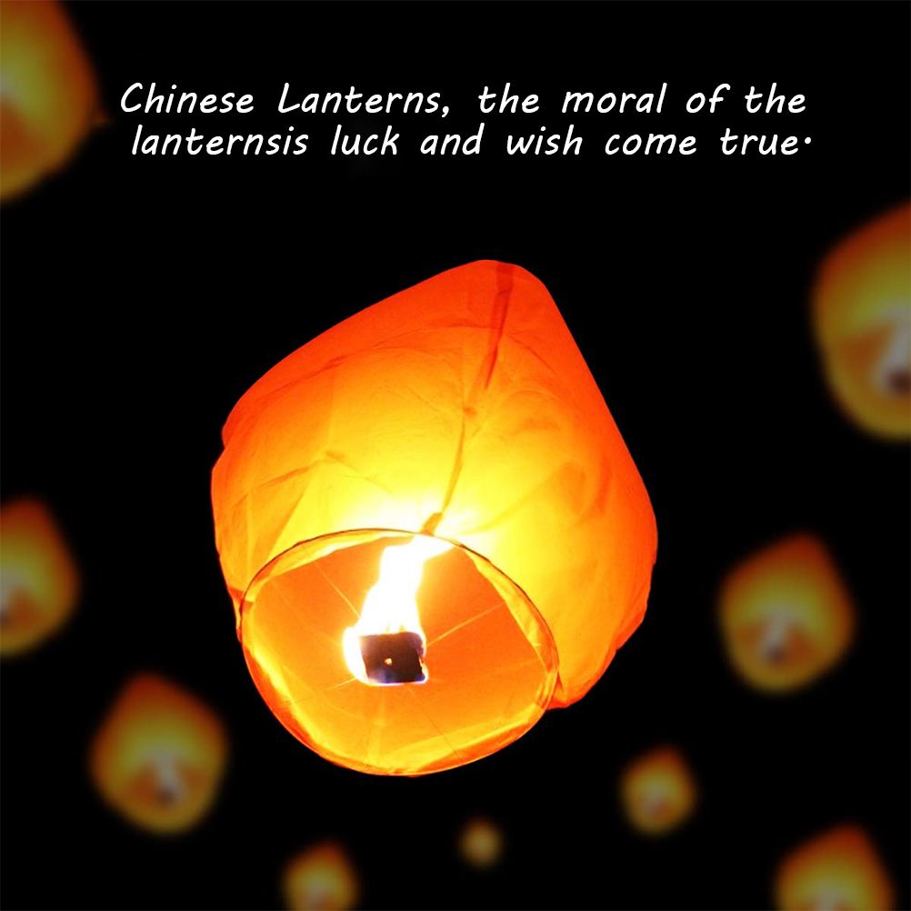 Chinese Lanterns Lanterns Biodegradable Fire Resistant Paper Lantern Chinese Wish Lanterns - Image 7