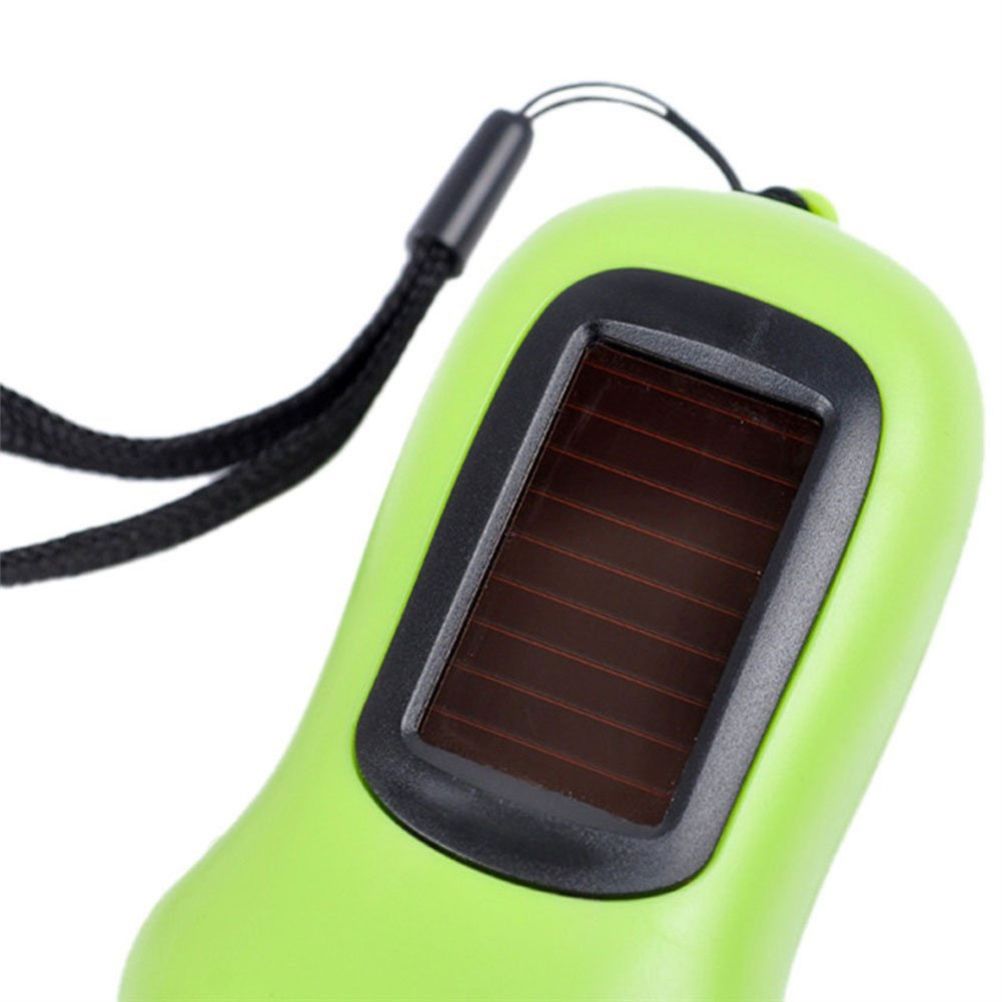 Mini LED Hand Crank Dynamo Solar Power Flashlight Portable Energy Saving Flashlight Camping - Image 5