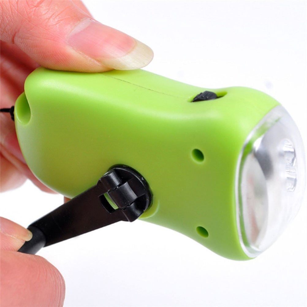 Mini LED Hand Crank Dynamo Solar Power Flashlight Portable Energy Saving Flashlight Camping - Image 6
