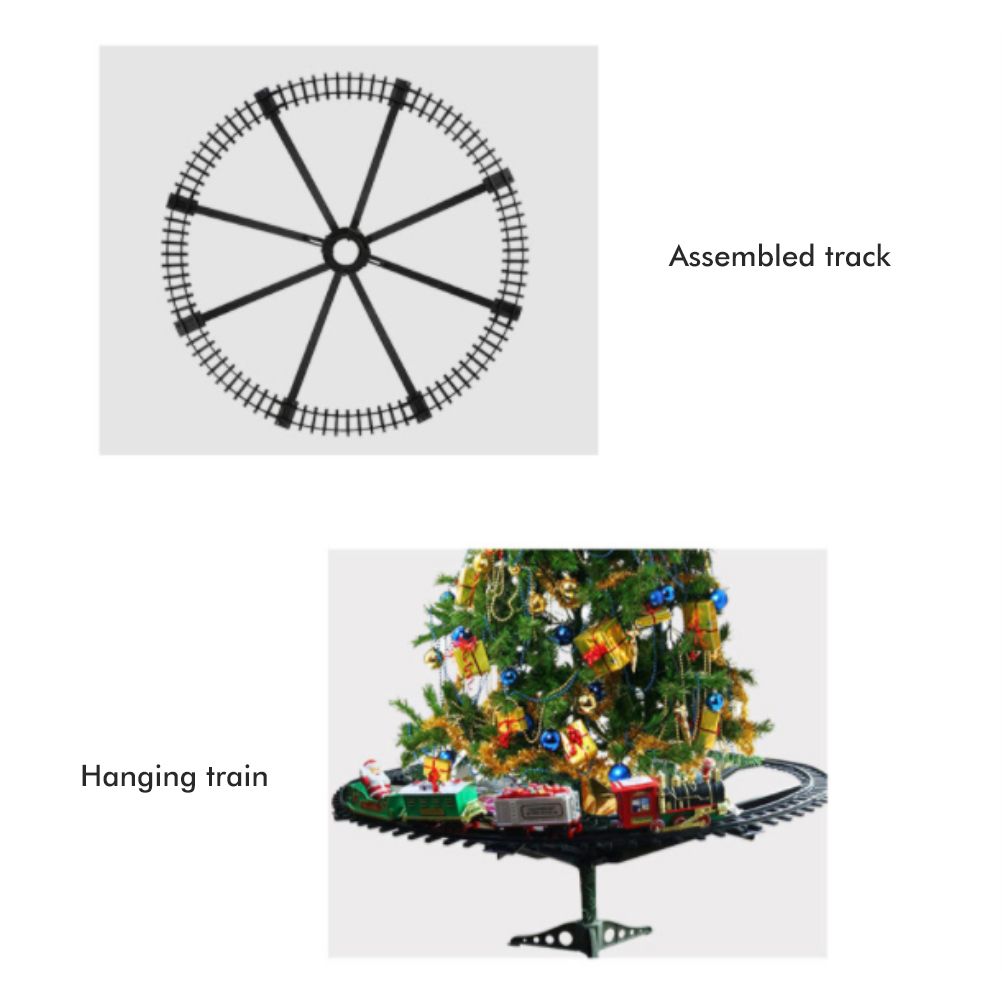 Christmas Train Set with Sounds and Lights Electric Rail Car Toy Mini Train Toy Set for Christmas and Home Decoration - Image 8