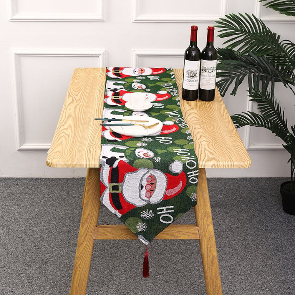 Christmas Table Runner Tablecloths Party Christmas Theme Table Cover New Year Party Xmas Desktop Decoration New Year Gift - Image 4