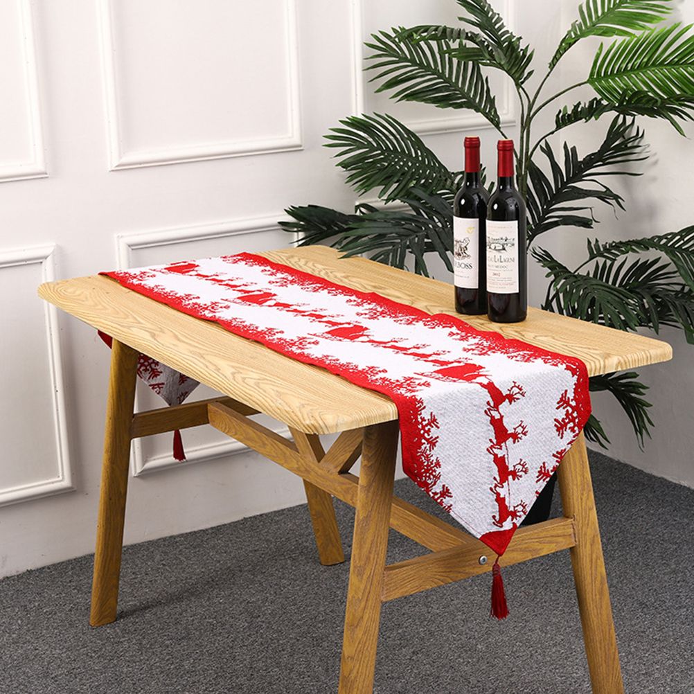 Christmas Table Runner Tablecloths Party Christmas Theme Table Cover New Year Party Xmas Desktop Decoration New Year Gift - Image 5