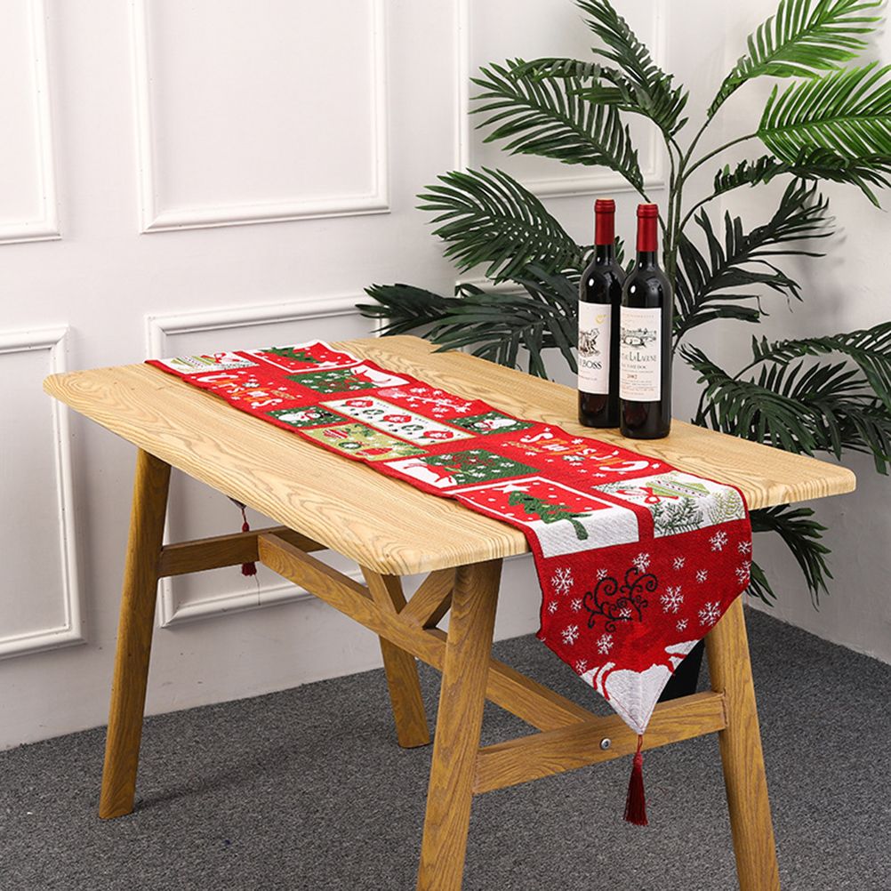 Christmas Table Runner Tablecloths Party Christmas Theme Table Cover New Year Party Xmas Desktop Decoration New Year Gift - Image 7