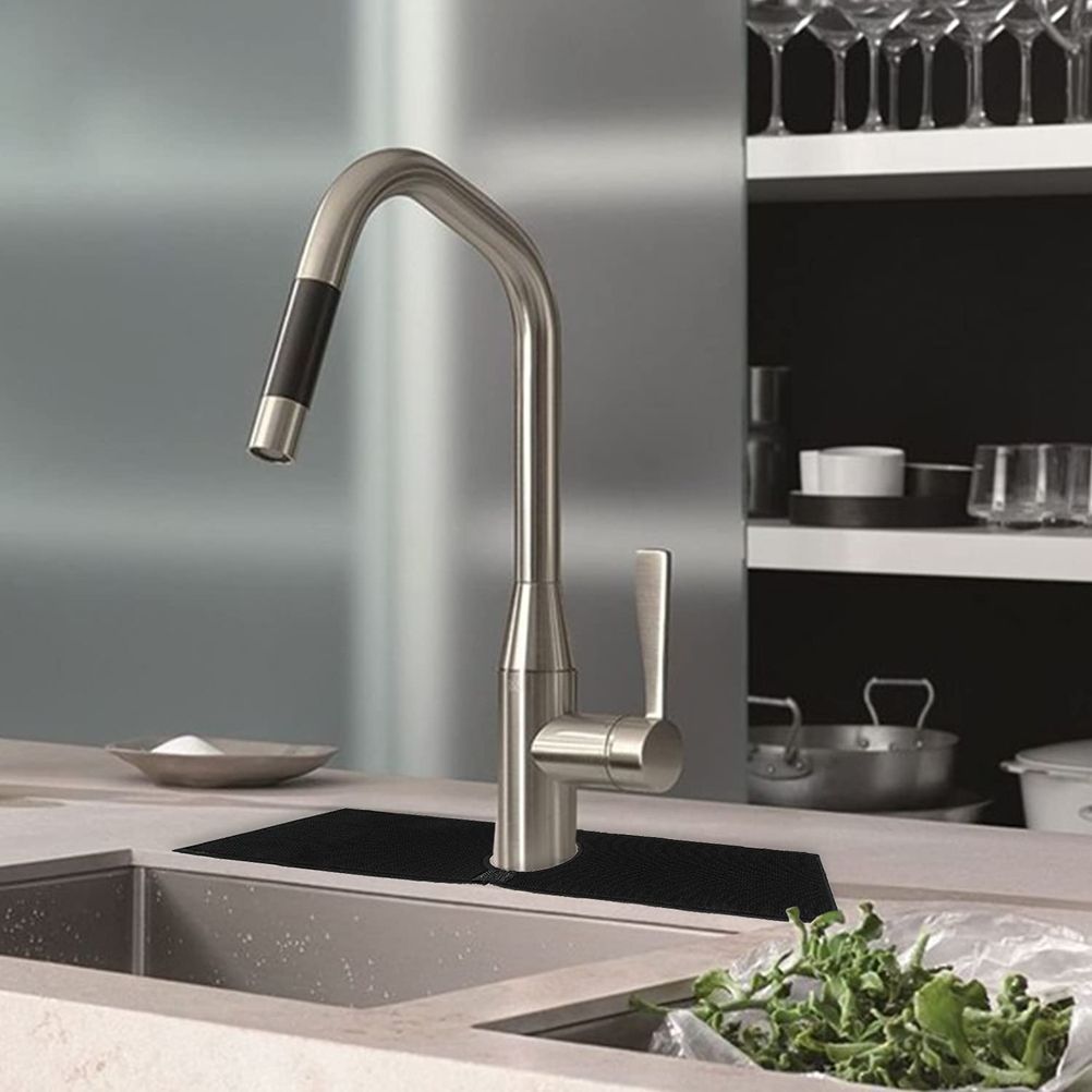 Faucet Absorbent Mat for Kitchen Sink Splash Guard Sink Water Splash Guard Behind Faucet Drying Pads for Countertop - Image 3