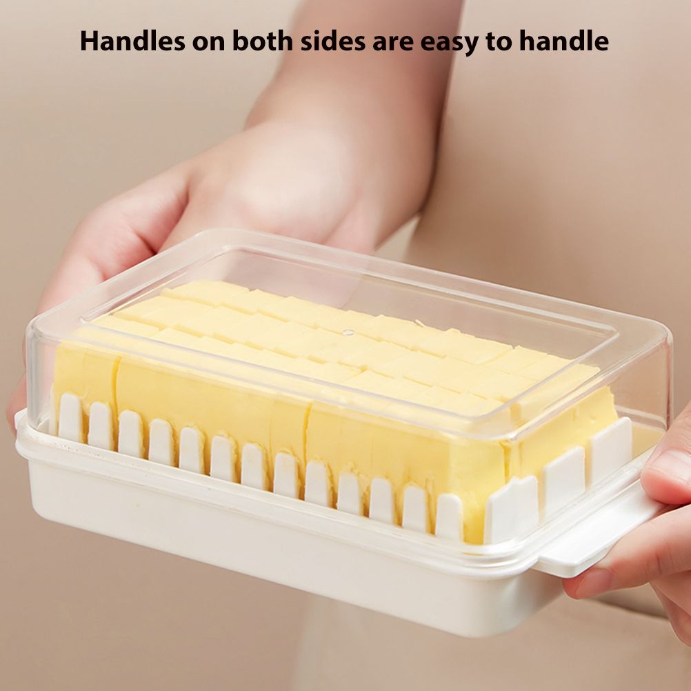 Butter Dish with Lid for Countertop Plastic Butter Keeper and Cutting Slot for Dividing and Storing Butter Container - Image 4