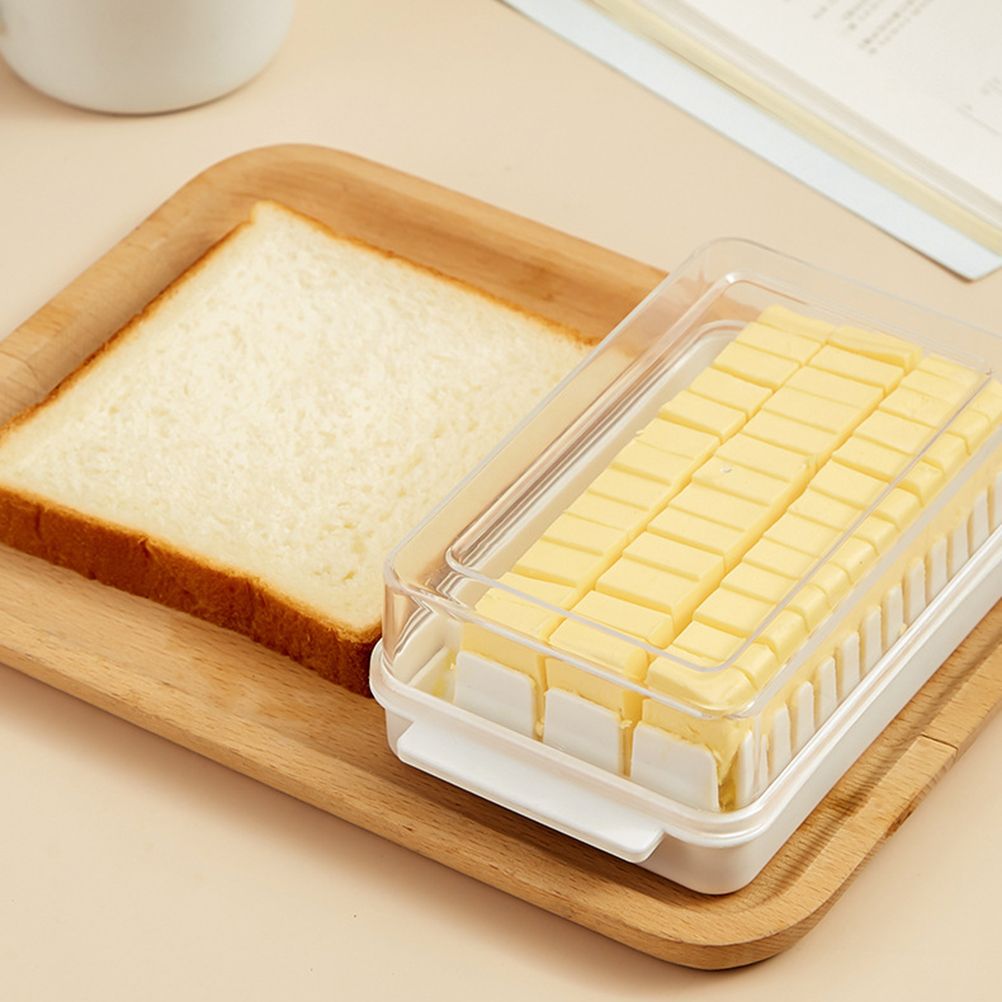 Butter Dish with Lid for Countertop Plastic Butter Keeper and Cutting Slot for Dividing and Storing Butter Container - Image 6