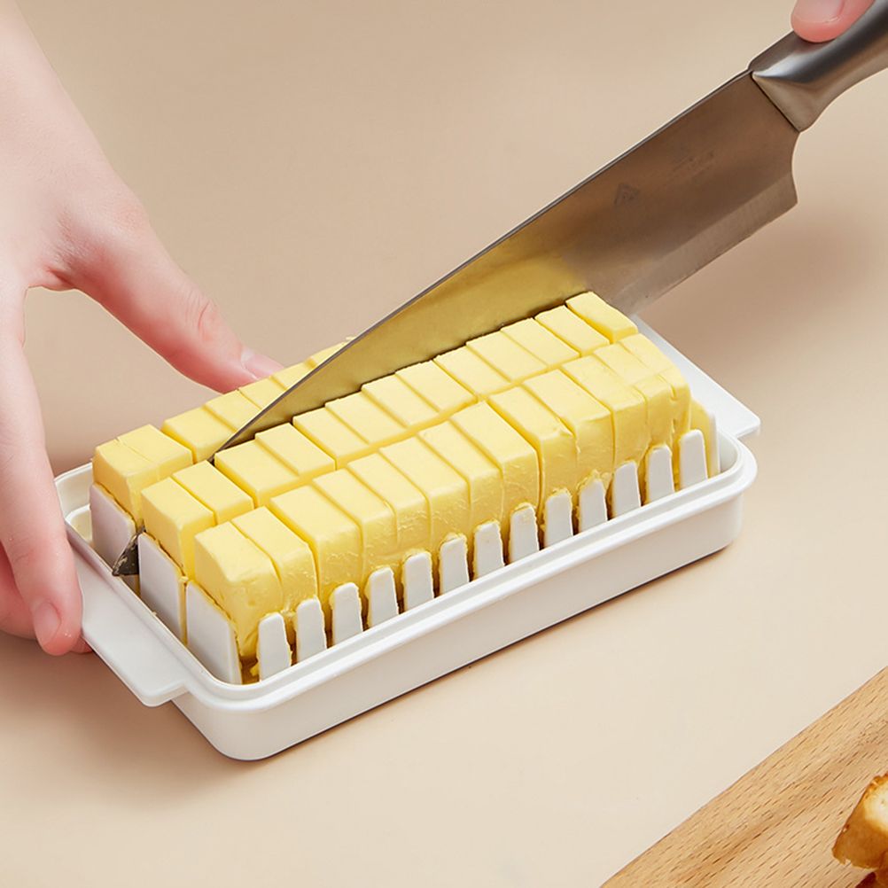 Butter Dish with Lid for Countertop Plastic Butter Keeper and Cutting Slot for Dividing and Storing Butter Container - Image 7