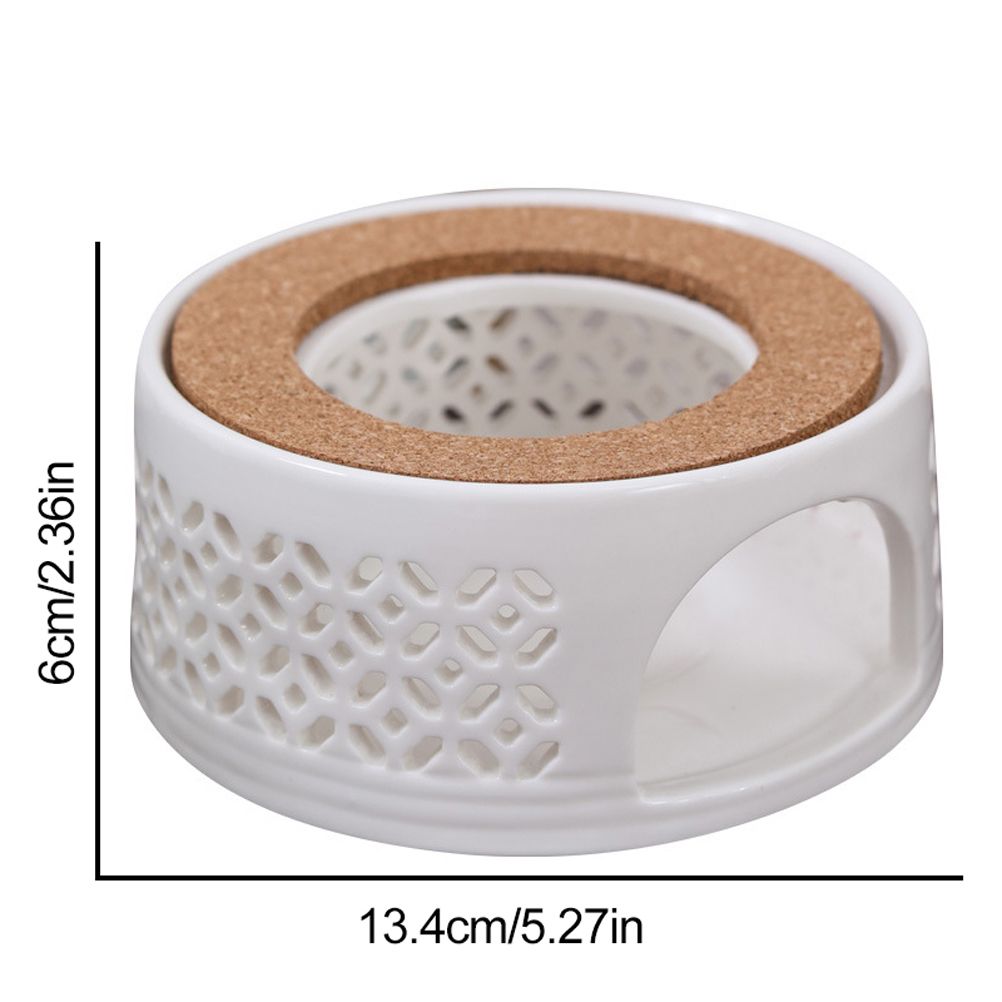 Teapot Warmer Porcelain Tea Heater without Electricity Candles Heating White Teapot Heater Winter Tea Warmer for Home Tea House - Image 2