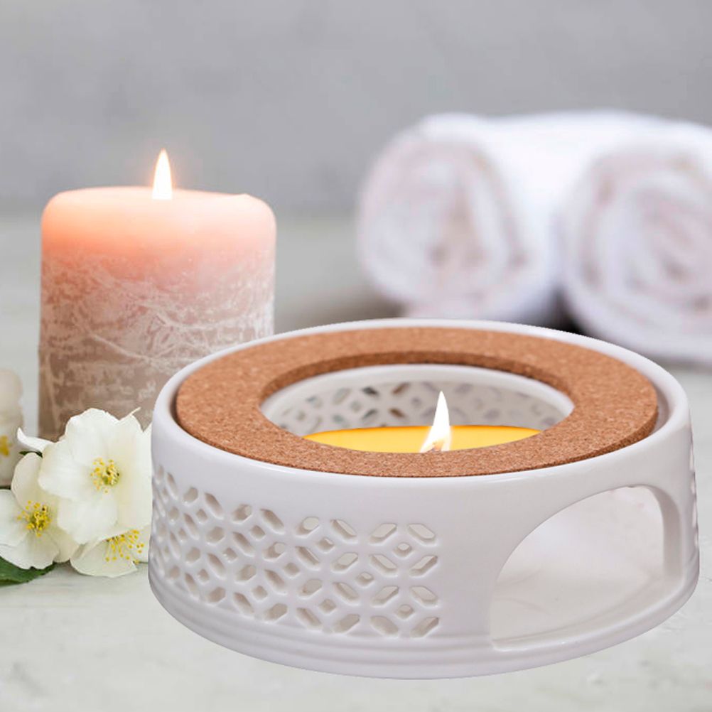Teapot Warmer Porcelain Tea Heater without Electricity Candles Heating White Teapot Heater Winter Tea Warmer for Home Tea House - Image 4