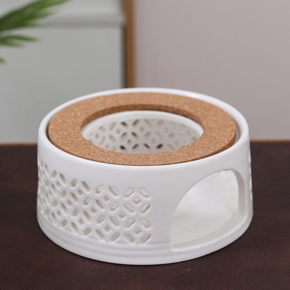 Teapot Warmer Porcelain Tea Heater without Electricity Candles Heating White Teapot Heater Winter Tea Warmer for Home Tea House - Image 7