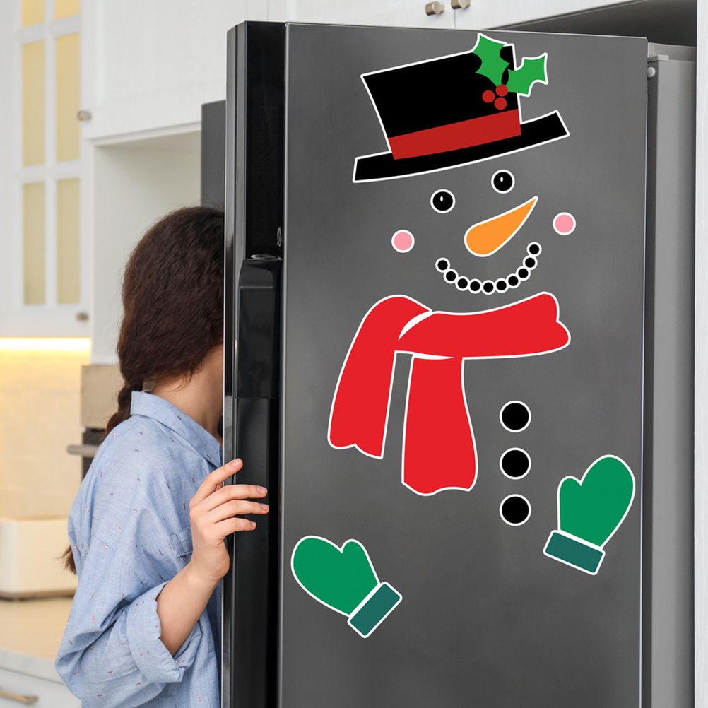 Christmas Snowman Fridge Magnets Waterproof Xmas Magnet Stickers Holiday Christmas Decorations for Garage Doors and Car Decor - Image 6