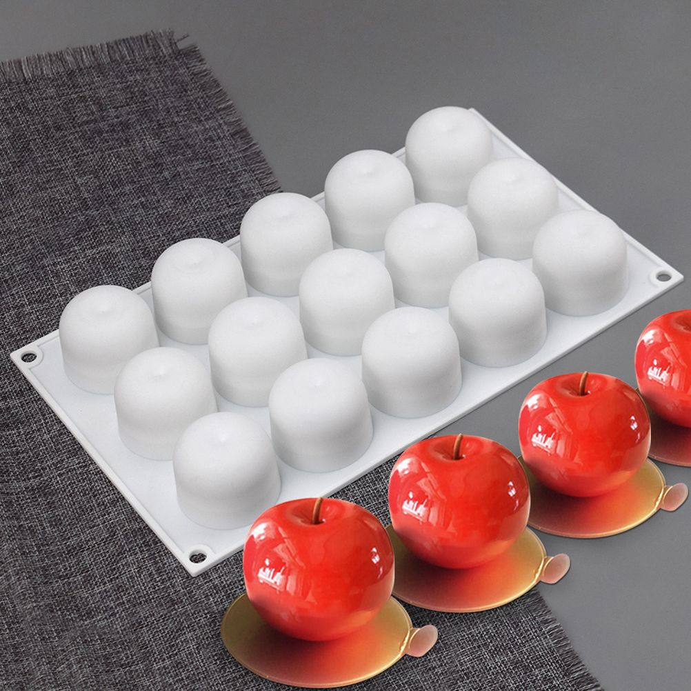 Christmas Eve 15 Cavity Apple Design Silicone Cake Molds Chocolate Mousse Pastry Bakeware Moulds Kitchen Dessert Baking Tools - Image 2