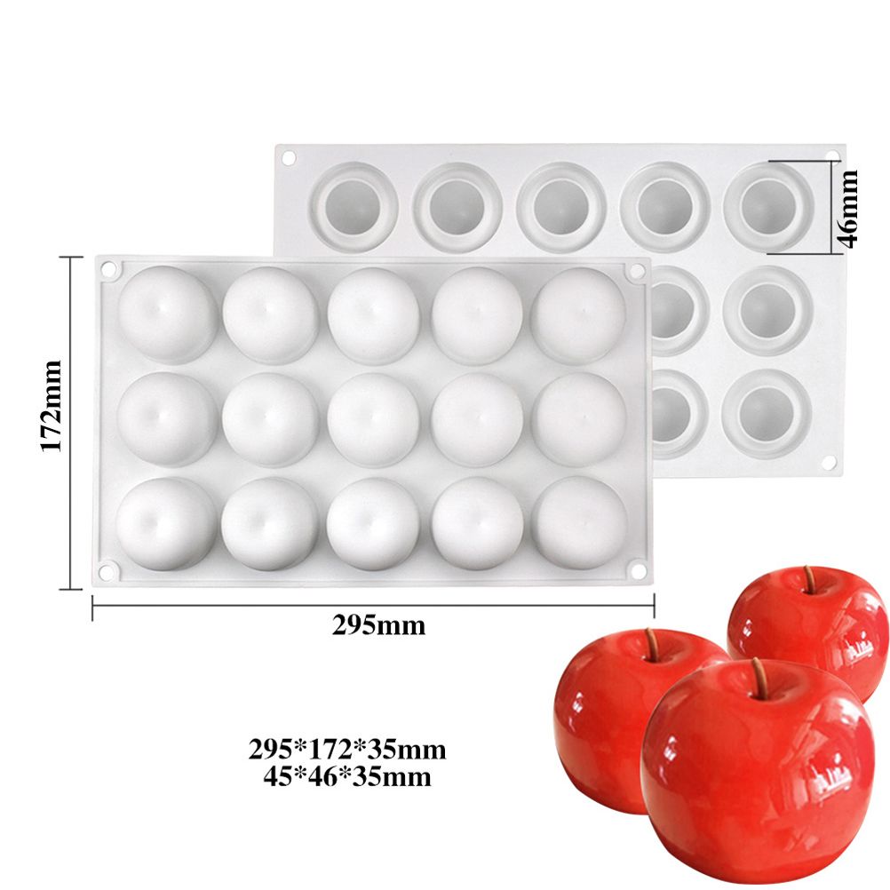Christmas Eve 15 Cavity Apple Design Silicone Cake Molds Chocolate Mousse Pastry Bakeware Moulds Kitchen Dessert Baking Tools - Image 3
