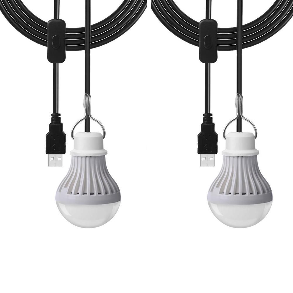 2 Pack LED Light for Camping 5W USB Children Bed Lamp Portable LED Bulb Outdoor Emergency Light - Image 1
