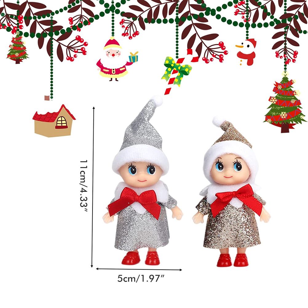4 Pcs Christmas Baby Elf Doll Christmas Tiny Elf Doll Christmas Mini Elf Baby Doll Toys Baby Elves Dolls Toy for Kids Xmas Gift - Image 2