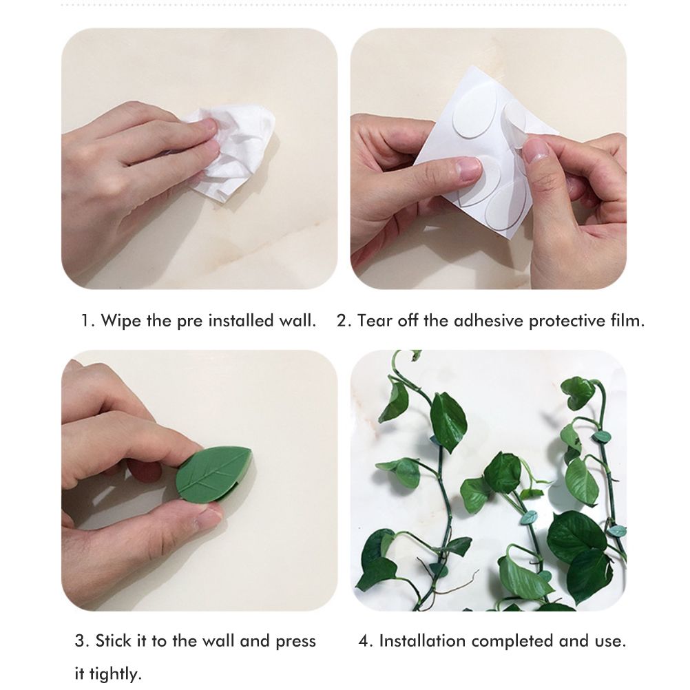 Pack of 50 Self Adhesive Plant Holders Plant Connector Clip Climbing Plants Fixing Wall Plant Clips for Supports Planting - Image 7