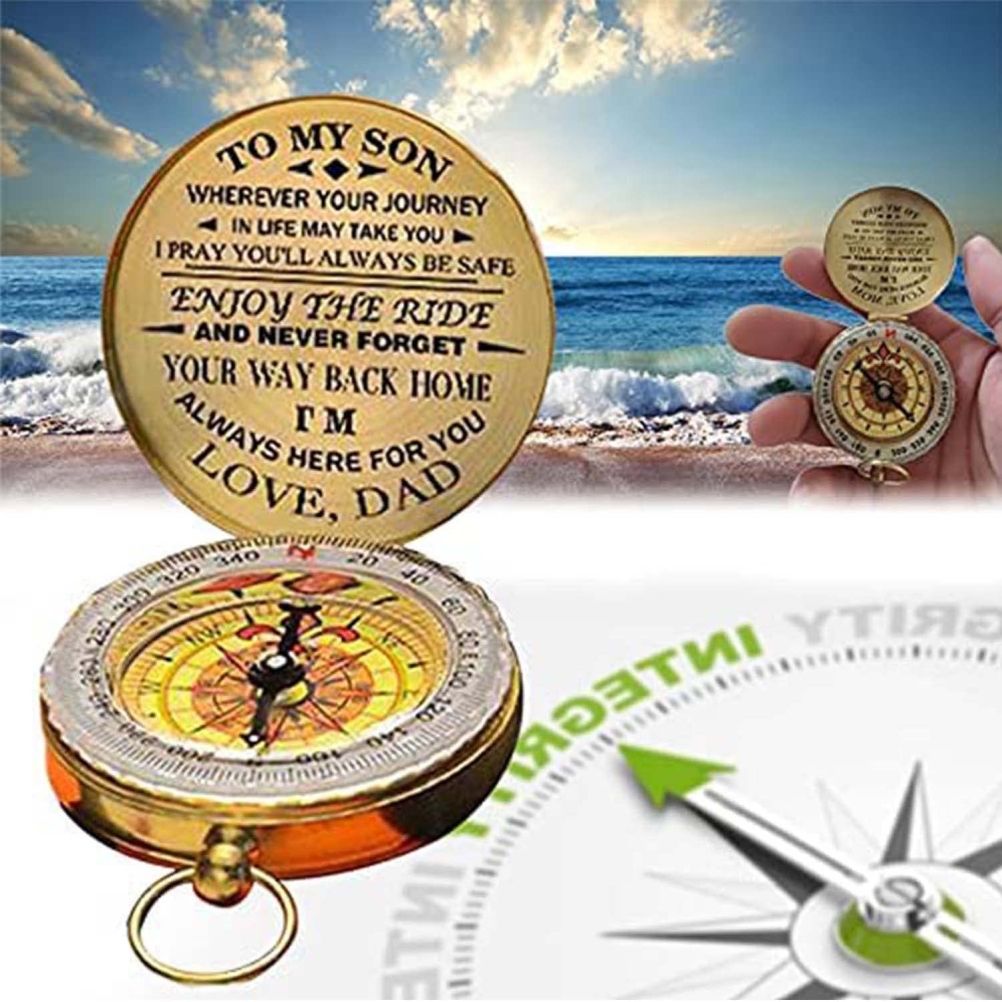 Luminous Compass Dad To Son Enjoy The Ride Gift for Camping Outdoor Activities Navigation Tool - Image 6