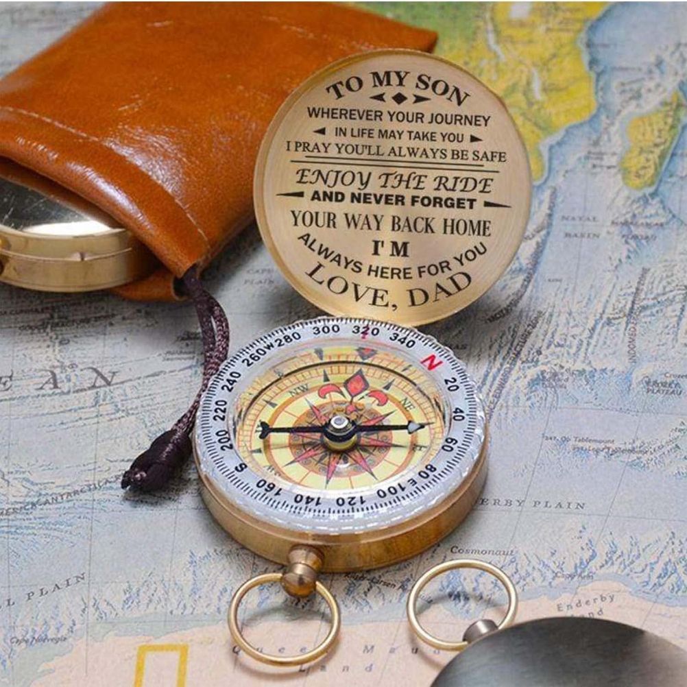 Luminous Compass Dad To Son Enjoy The Ride Gift for Camping Outdoor Activities Navigation Tool - Image 8