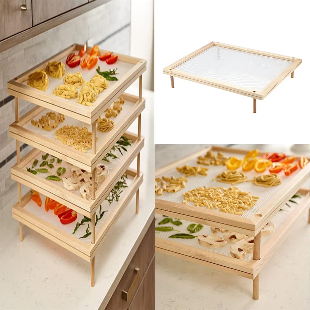 Pasta Drying Rack Herb Drying Rack Stackable Food Dryer for Household Kitchen Food and Vegetable Dehydration - Image 3