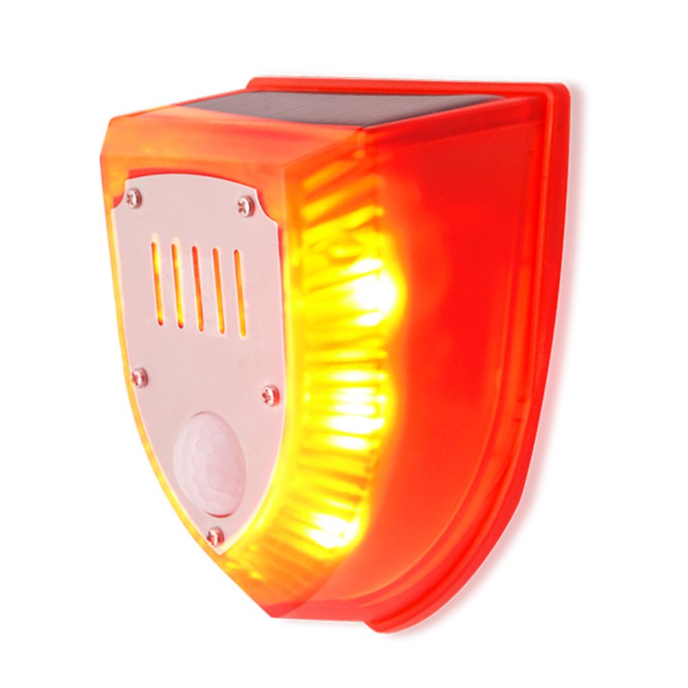 Solar Sound and Light Alarm Motion Sensor 110DB Sound Alert LED Flash Warning Strobe Security Alarm System for House Farm Villa - Image 1