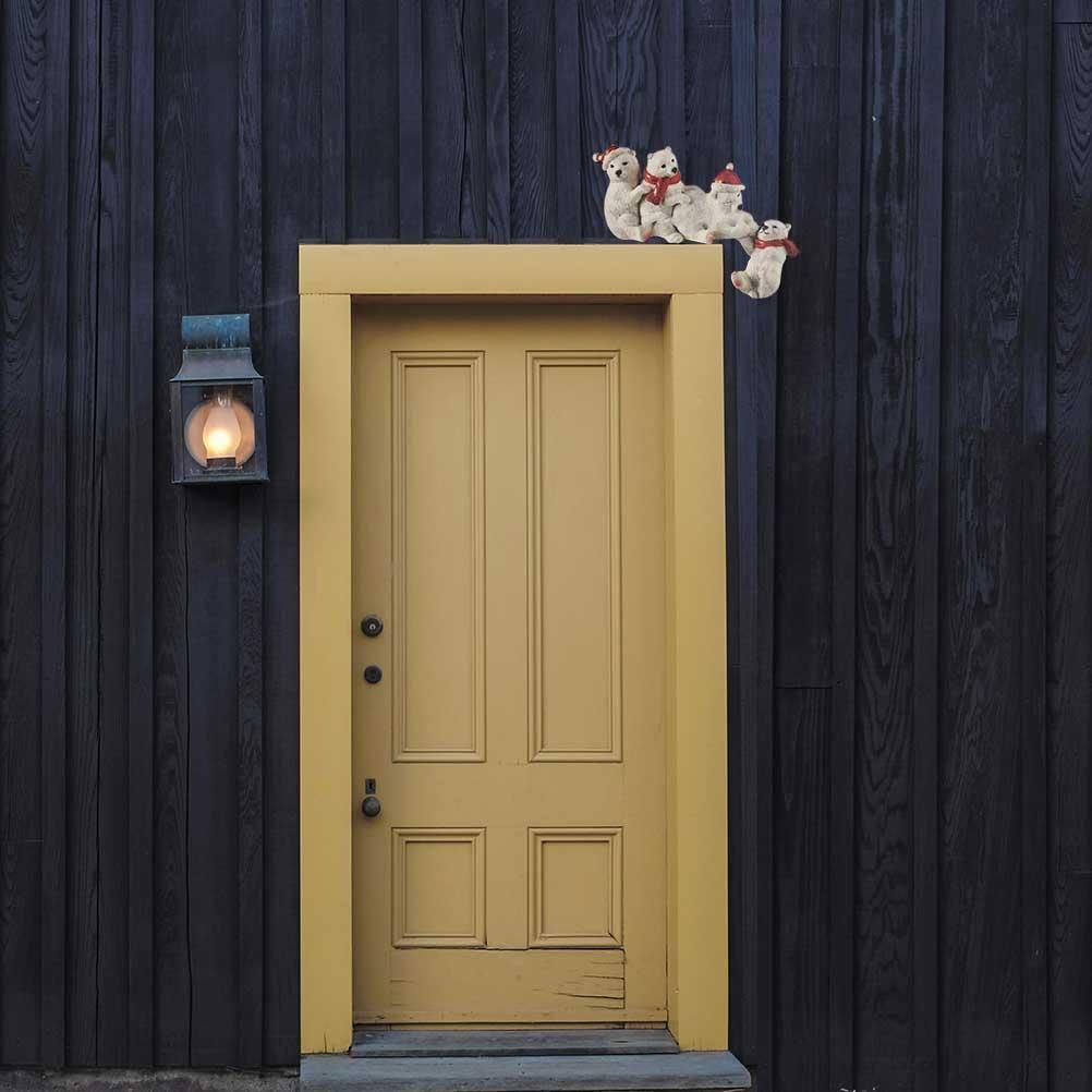 Christmas Door Frame Decoration Wooden Santa Claus Elk Xmas Decor for Home Christmas Party Ornament - Image 5