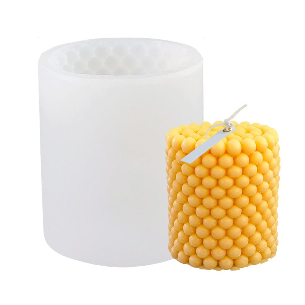 Bubble Candle Mould Silicone Mold Round Shape Candle Moulds 3D Bubble Silicone Candle Mould Column Plaster Candle Mould - Image 1