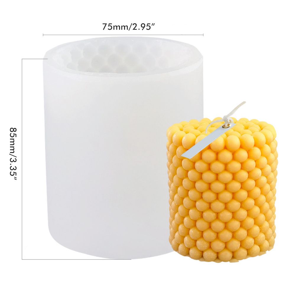 Bubble Candle Mould Silicone Mold Round Shape Candle Moulds 3D Bubble Silicone Candle Mould Column Plaster Candle Mould - Image 2
