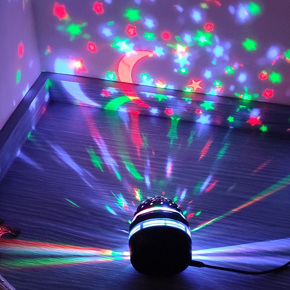 Star Night Light Projector for Kids 360 Degree Rotation LED Projection Lamp USB Colorful Gypsophila Lights - Image 3