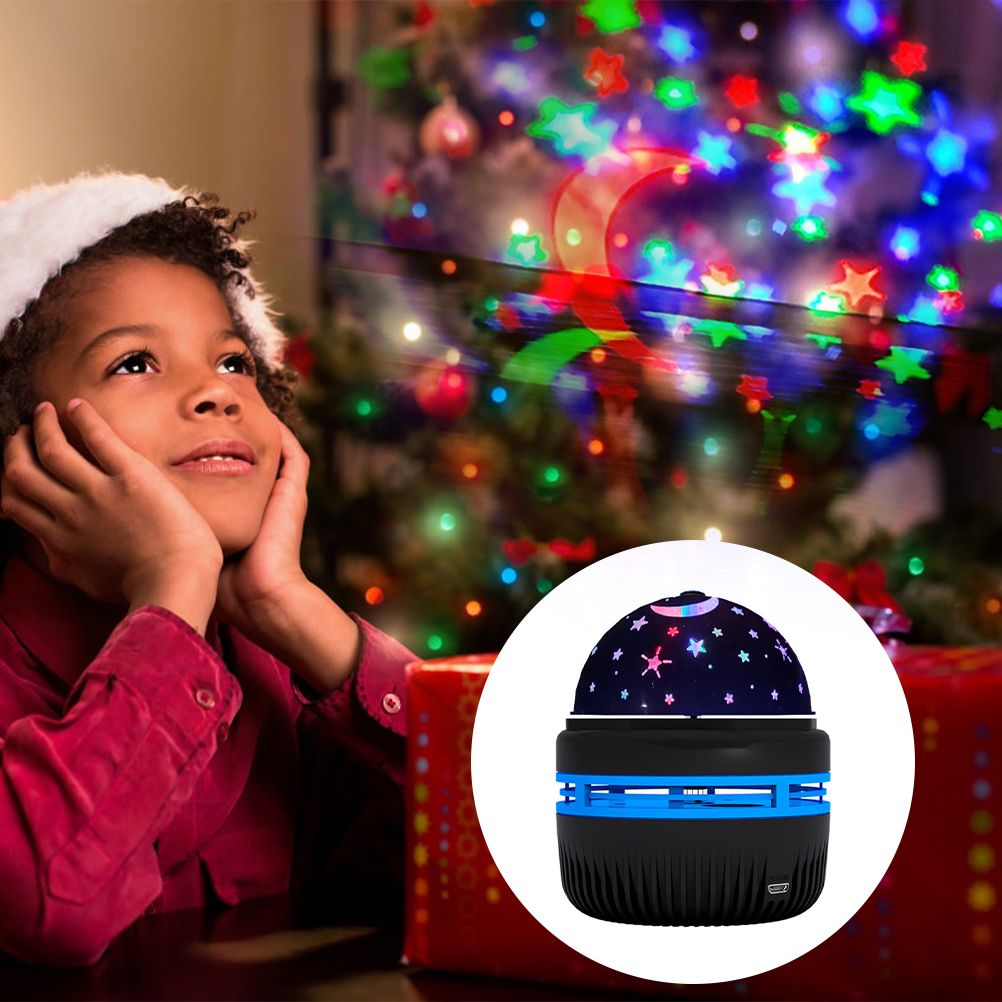 Star Night Light Projector for Kids 360 Degree Rotation LED Projection Lamp USB Colorful Gypsophila Lights - Image 7