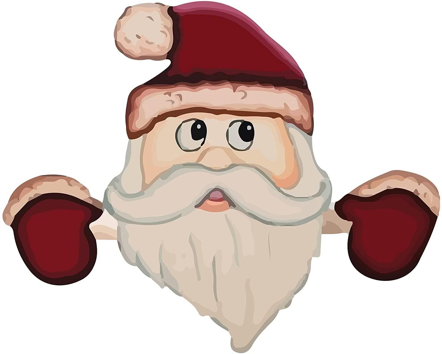 Christmas Home Decor Christmas Themed Santa Snowman Garden Fence Topper Ornament Holiday Hanging Decor Gift - Image 7