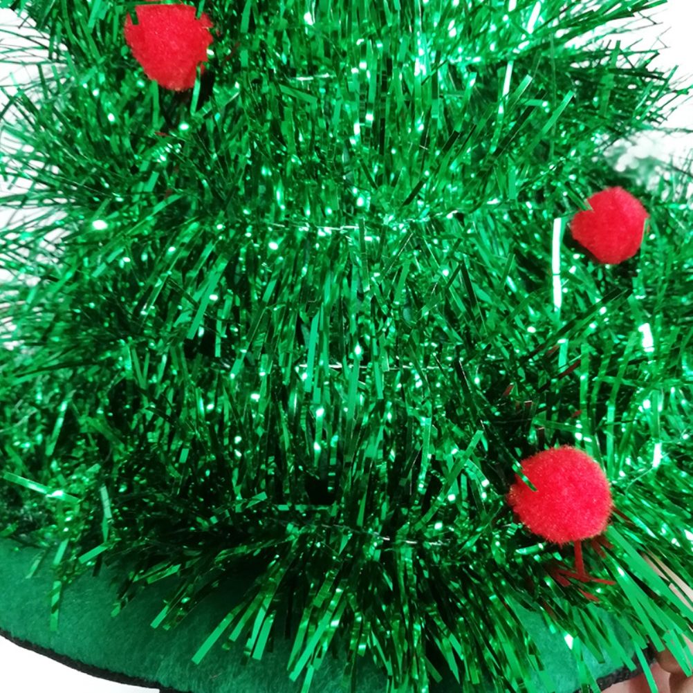 Luminous Christmas Tree Hat with Star for Christmas Party Fancy Dress Props for Kids Adult Xmas Green Hat - Image 5