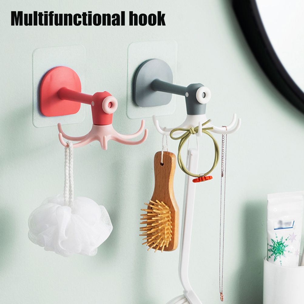 Kitchen 360° Rotated Hooks Punching Free Six Claw Hook Storage Rack for Cooking Accessories Cabinet Bathroom Organizer - Image 8