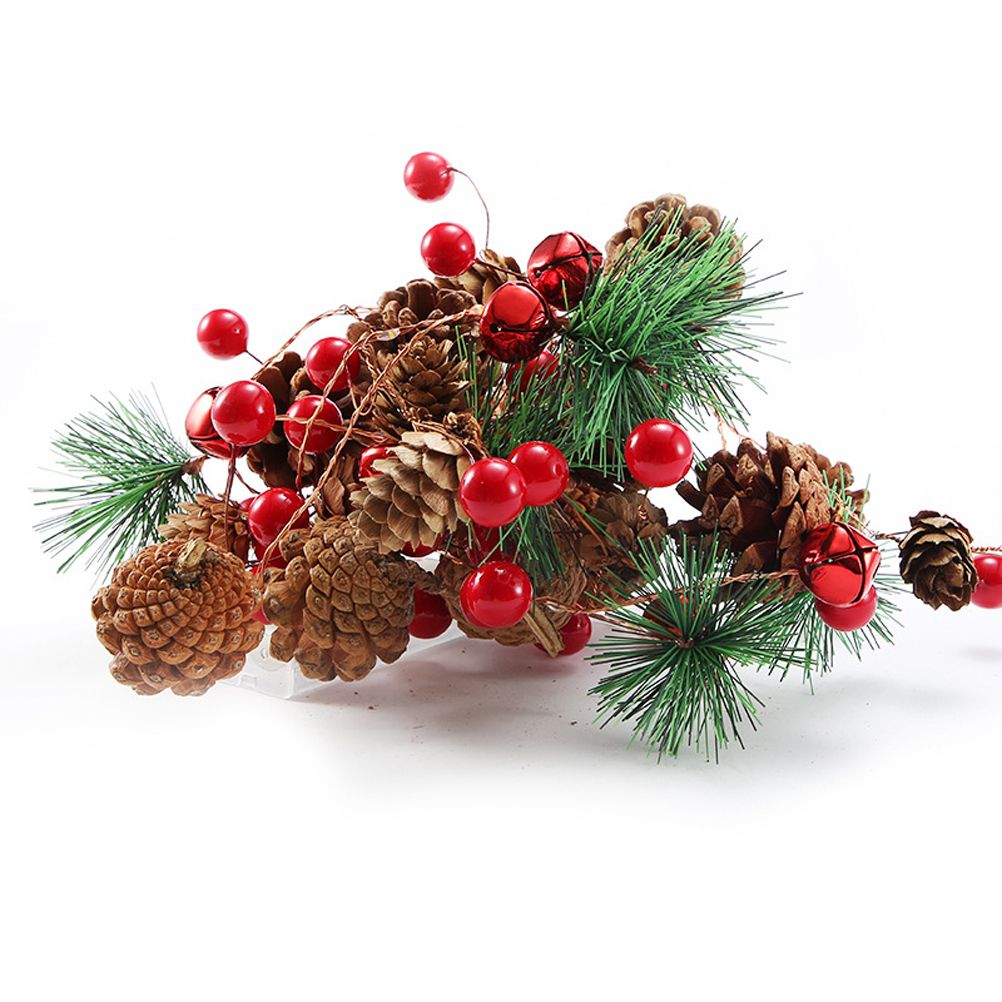 LED Christmas String Lights Decoration with Pine Cone Needles Red Berry Bell for Indoor Outdoor Christmas Party Holiday Decor - Image 8