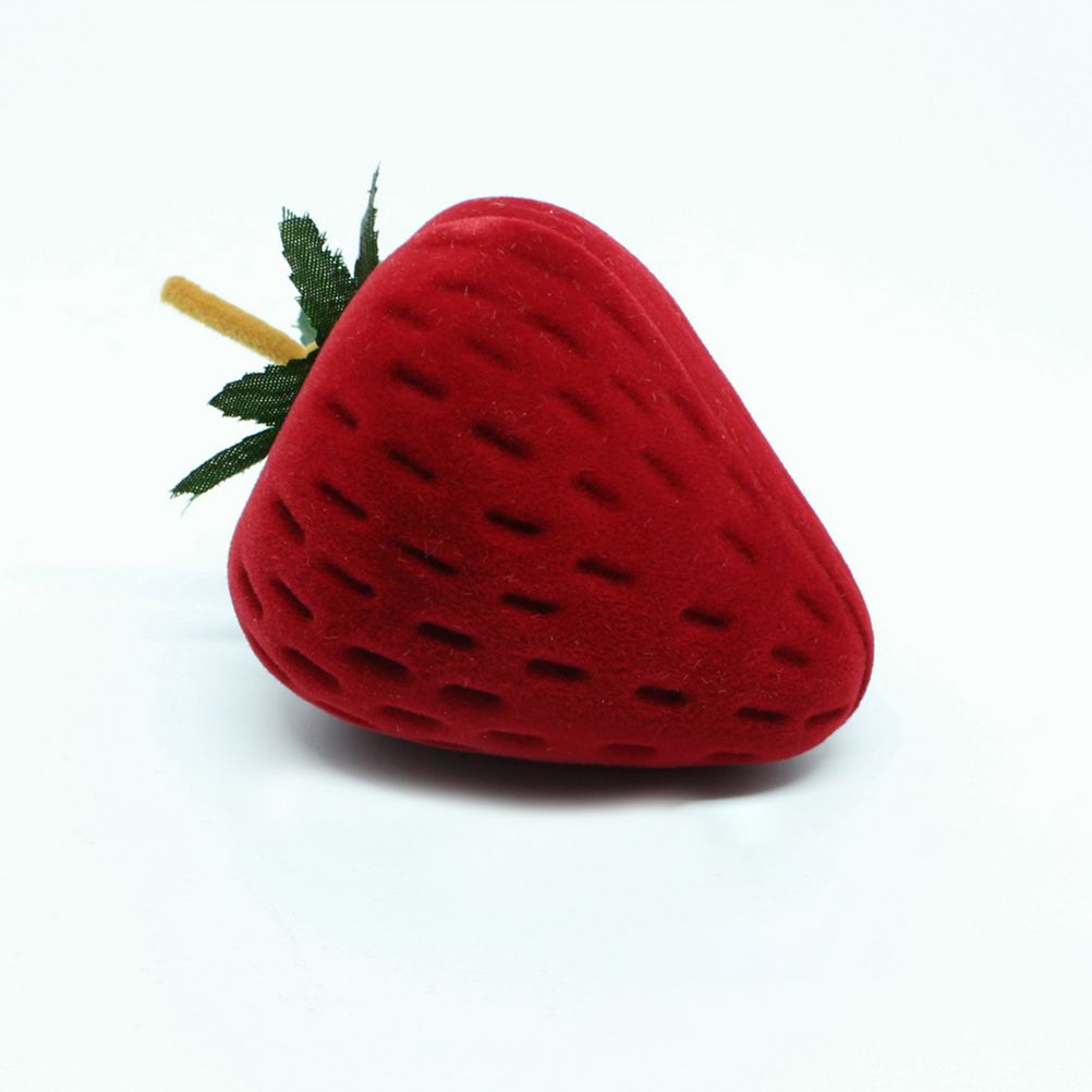Ring Storage Case Cute Strawberry Shape Ring Protector Jewelry Box for Engagement and Wedding - Image 2