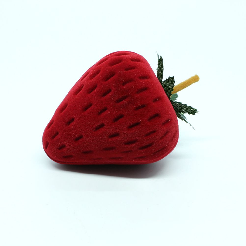 Ring Storage Case Cute Strawberry Shape Ring Protector Jewelry Box for Engagement and Wedding - Image 3