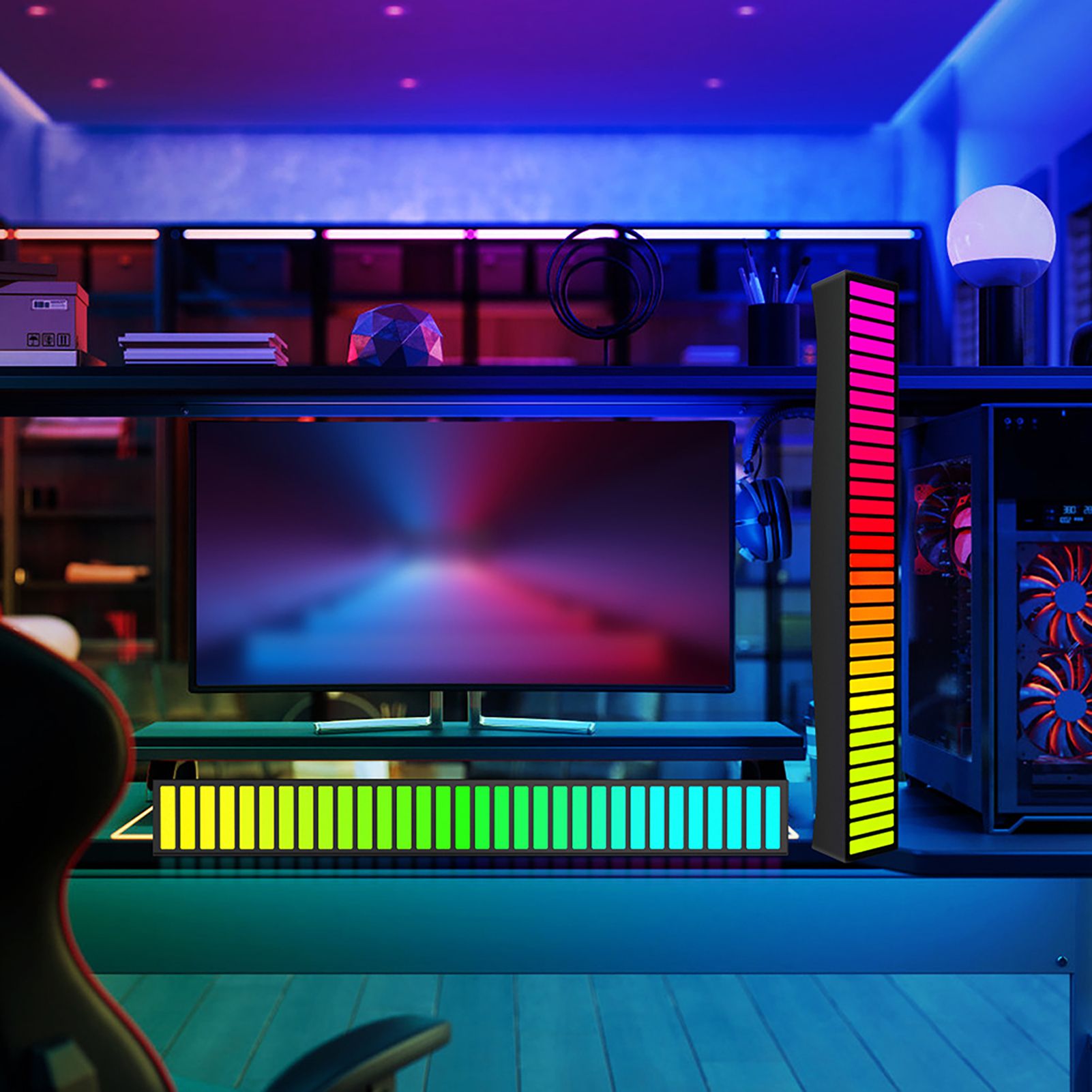 Sound Reactive LED Light Bar RGB Colorful APP Control Audio Music Rhythm Dynamic Strip Light for Car Gaming PC TV Room - Image 6