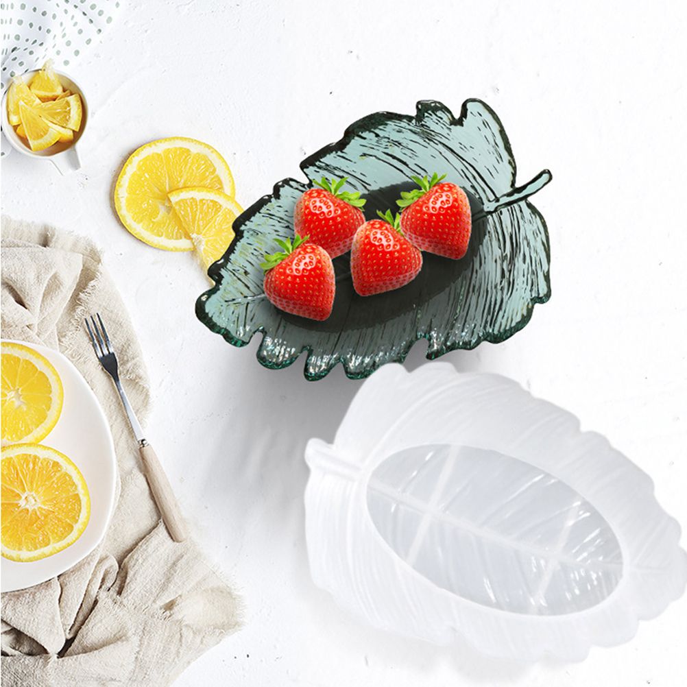 3 Pcs Leaves Silicone Mould Leaves Resin Casting Mould Tray Epoxy Resin Moulds Tray DIY Coaster Tray Casting Mould - Image 2