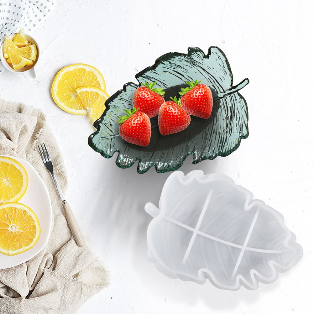 3 Pcs Leaves Silicone Mould Leaves Resin Casting Mould Tray Epoxy Resin Moulds Tray DIY Coaster Tray Casting Mould - Image 8