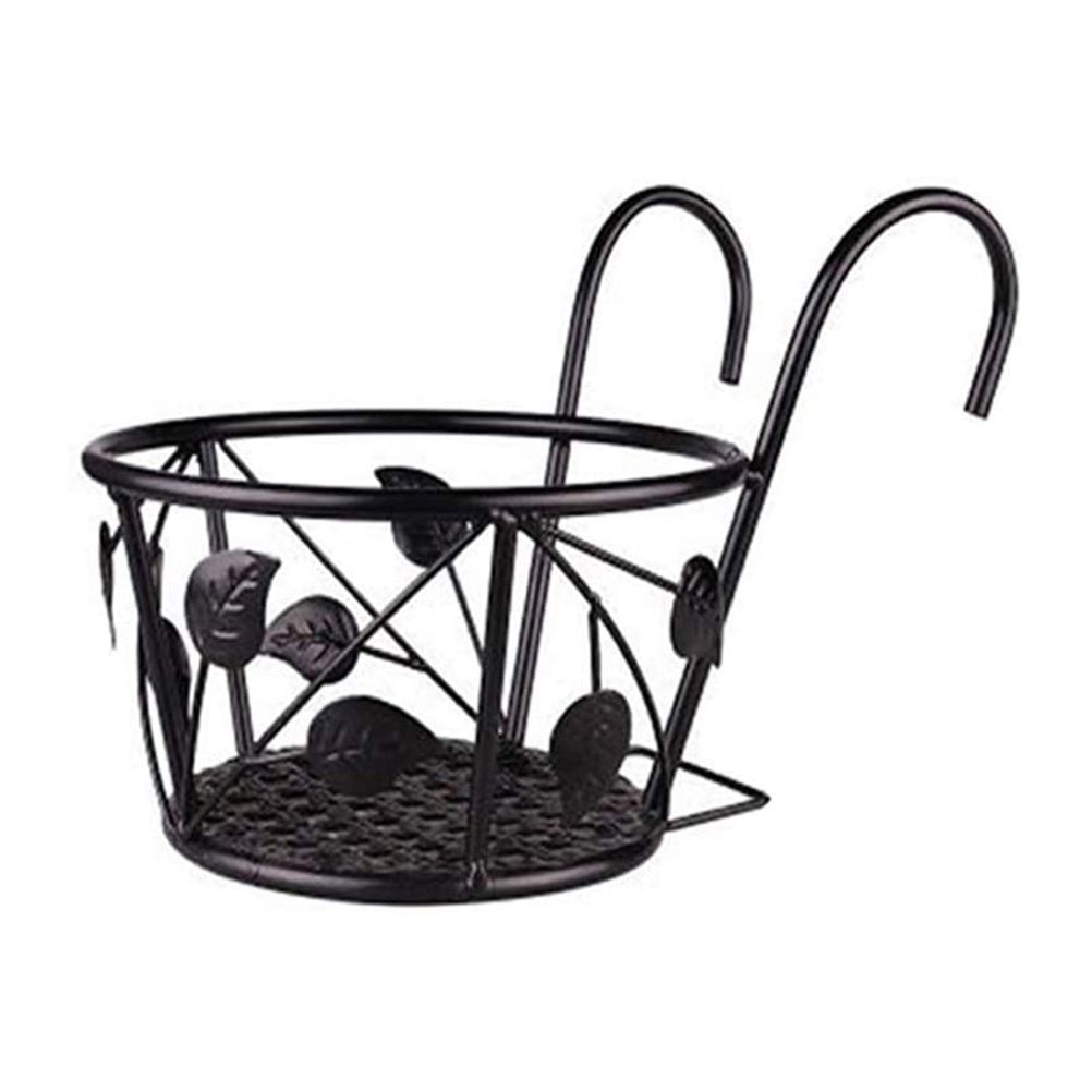 Hanging Railing Iron Planter Baskets Flower Pot Holder Hanger Metal Fence Rail for Patio Balcony Porch Fence - Image 2