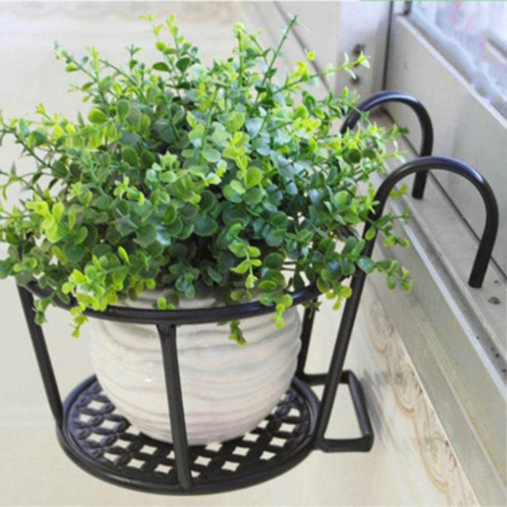 Hanging Railing Iron Planter Baskets Flower Pot Holder Hanger Metal Fence Rail for Patio Balcony Porch Fence - Image 5