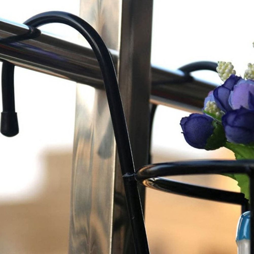 Hanging Railing Iron Planter Baskets Flower Pot Holder Hanger Metal Fence Rail for Patio Balcony Porch Fence - Image 7