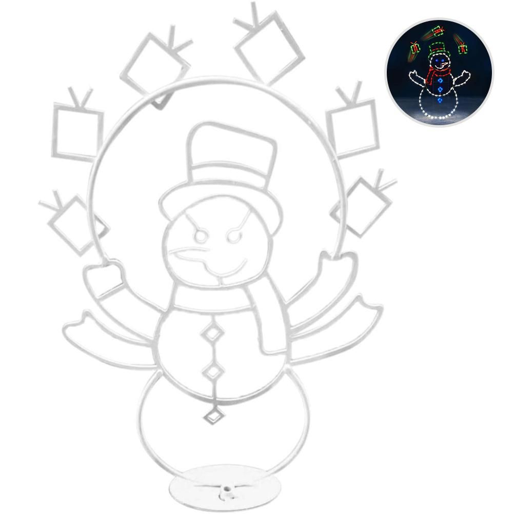 Christmas Fun Animated Ornaments Light String Garden Snow Glowing Decorative Frame Sign Indoor Outdoor Celebration Decor - Image 2